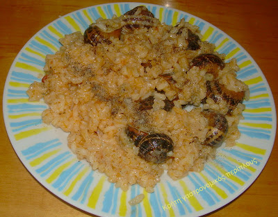 Χοχλιοί με χόντρο (στάρι) ή ρύζι