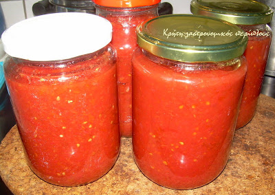 Σάλτσα ντομάτας (διατήρηση σε βάζα)